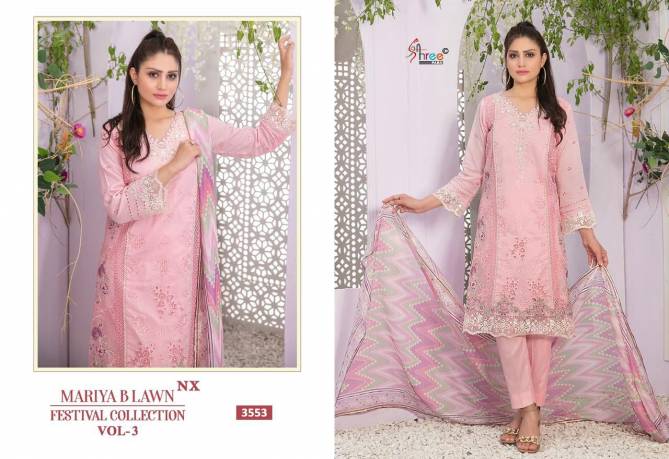 Mariya B Lawn Festival Vol 3 Nx By Shree Embroidery Cotton Pakistani Suits Wholesale Market In Surat
